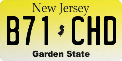 NJ license plate B71CHD