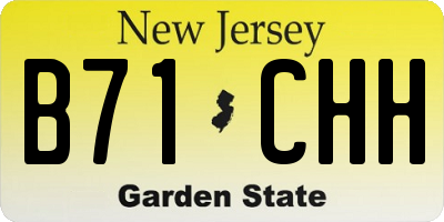 NJ license plate B71CHH