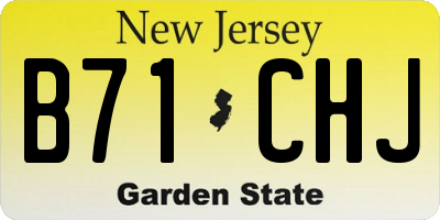 NJ license plate B71CHJ