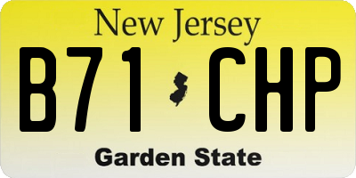 NJ license plate B71CHP