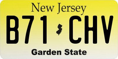 NJ license plate B71CHV