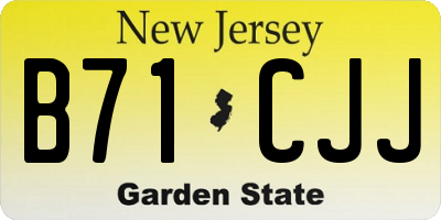 NJ license plate B71CJJ