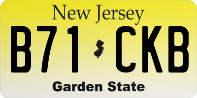 NJ license plate B71CKB