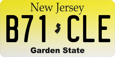 NJ license plate B71CLE