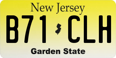 NJ license plate B71CLH