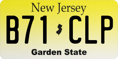 NJ license plate B71CLP