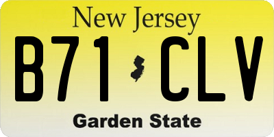 NJ license plate B71CLV