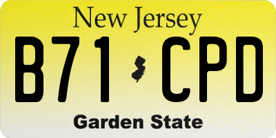 NJ license plate B71CPD