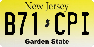 NJ license plate B71CPI