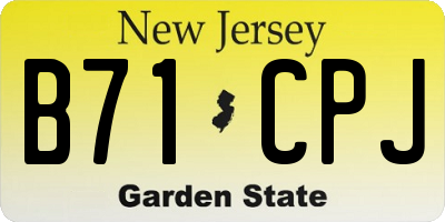NJ license plate B71CPJ