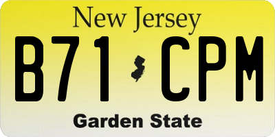 NJ license plate B71CPM