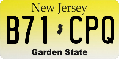 NJ license plate B71CPQ