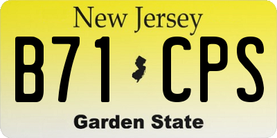 NJ license plate B71CPS