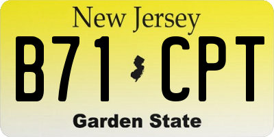 NJ license plate B71CPT