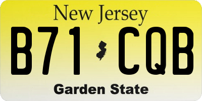 NJ license plate B71CQB