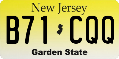 NJ license plate B71CQQ