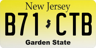 NJ license plate B71CTB
