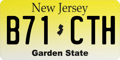 NJ license plate B71CTH