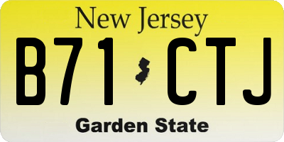 NJ license plate B71CTJ
