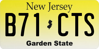 NJ license plate B71CTS