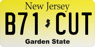 NJ license plate B71CUT