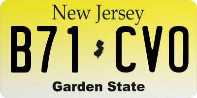 NJ license plate B71CVO