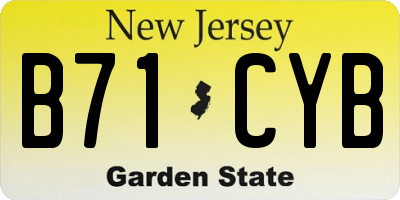 NJ license plate B71CYB