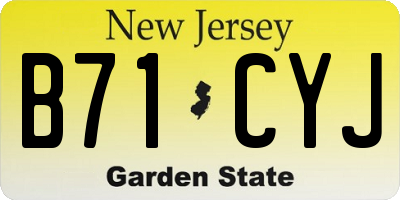 NJ license plate B71CYJ