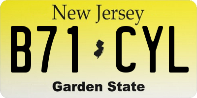 NJ license plate B71CYL