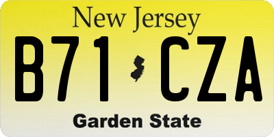 NJ license plate B71CZA