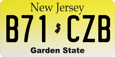 NJ license plate B71CZB