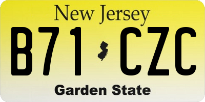NJ license plate B71CZC
