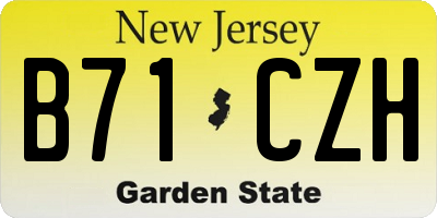 NJ license plate B71CZH