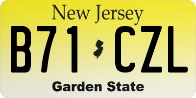 NJ license plate B71CZL