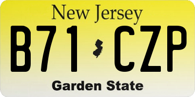 NJ license plate B71CZP