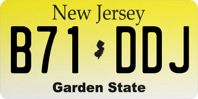 NJ license plate B71DDJ