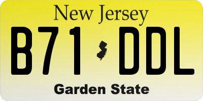 NJ license plate B71DDL
