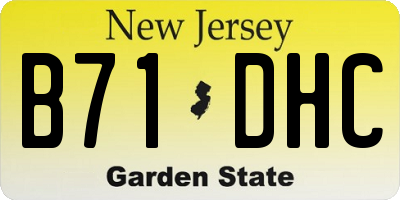 NJ license plate B71DHC