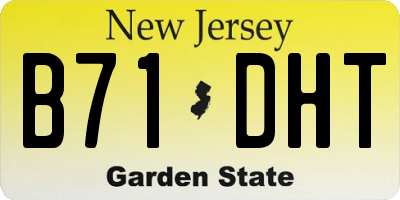 NJ license plate B71DHT