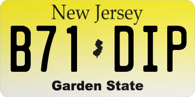 NJ license plate B71DIP