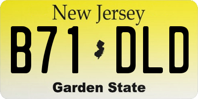 NJ license plate B71DLD