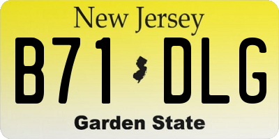 NJ license plate B71DLG