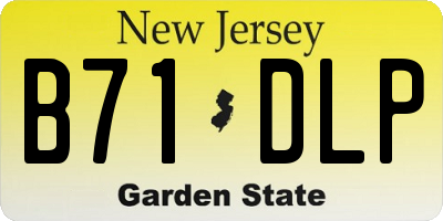 NJ license plate B71DLP