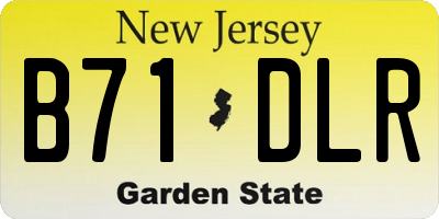 NJ license plate B71DLR