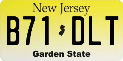 NJ license plate B71DLT