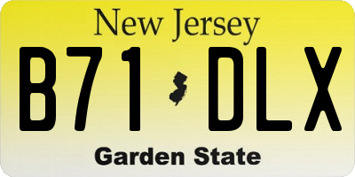 NJ license plate B71DLX