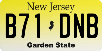 NJ license plate B71DNB