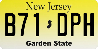 NJ license plate B71DPH