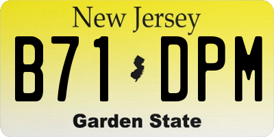 NJ license plate B71DPM