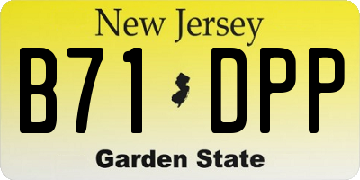 NJ license plate B71DPP